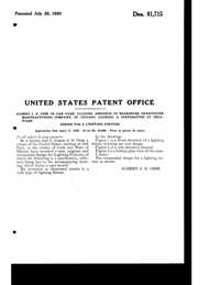 Beardslee Chandelier Light Fixture Design Patent D 81715-2