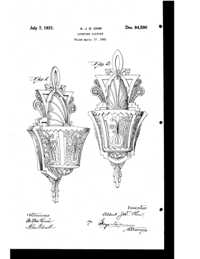 Beardslee Chandelier Light Fixture Design Patent D 84590-1