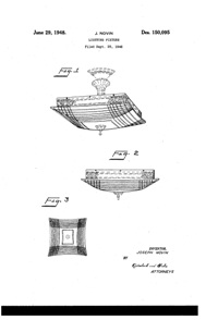 Centre Lighting Fixture Mfg. Light Fixture Design Patent D150095-1