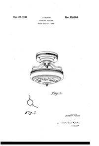 Centre Lighting Fixture Mfg. Light Fixture Design Patent D156554-1