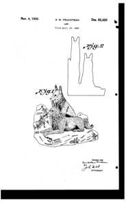 Everlite Novelty Lamp Design Patent D 82420-1