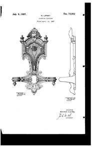 Golden Lighting Fixture Light Fixture Design Patent D 73002-1