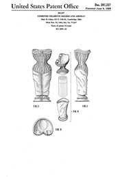 Beaumont Corset Cigarette Holder and Ash Tray Design Patent D201337-1