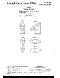 Beaumont Donkey Head Paperweight Design Patent D227268-1