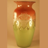 Westmoreland Vase w/ Cased & Cut Decoration