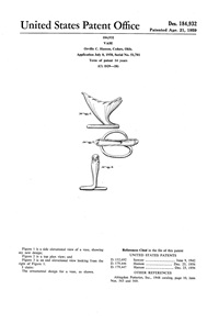 Hamon Vase Design Patent D184932-1