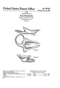 Hamon Vase Design Patent D188385-1