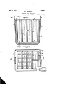 Marsden Works Battery Jar Patent 1658453-1