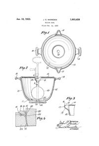 Marsden Works Mixing Bowl Patent 1893628-1