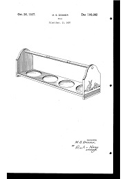 Owens-Illinois Tray for Nursery Set Design Patent D106682-1