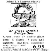 Diamond # 900 Adam's Rib 27-Piece Double Bridge Set Advertisement