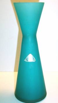 Morgantown # 9902 Flamenco Peacock Blue Vase
