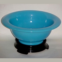 Cambridge #   12 Special Article Azurite Bowl w/ Original Black Stand