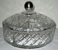 Cambridge #3100/103 Three Part Candy with Silver Knob