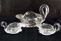 Cambridge Swan Console Bowl and Candleholders