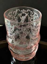 Central Shot Glass with # 412 Morgan Etch