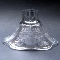 Duncan & Miller # 115 Canterbury Candlestick w/ Royal Lace Etch