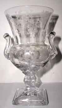 Duncan & Miller #  65 Handled Urn with First Love Etching