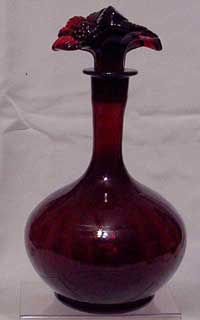 Fenton #1934 Decanter with Floral Stopper