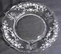 Fostoria #2496 Baroque Plate with Meadow Rose Etch