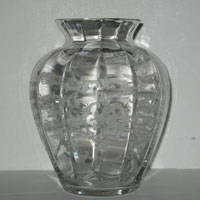 Fostoria #4124 Vase with Navarre #327 Etch