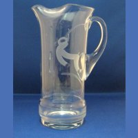 Heisey #4054 Coronation Ice Tankard w/ Unknown Carving
