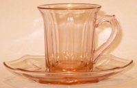 Heisey #1231 Ribbed Octagon After Dinner Cup & Saucer