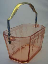 Heisey # 500 Octagon Ice Bucket with Empress Etch