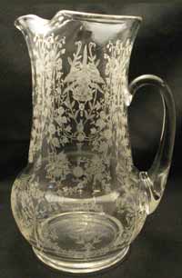 Heisey #3484 Jug with Orchid Etch