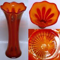 Imperial Orange Opalescent Swung Vase