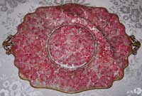 Imperial # 148 Deco Fan Tray with Roses Etch
