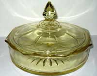 McKee # 156 Optic, Octagon Edge Candy Dish