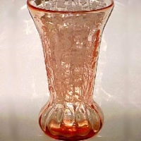 Paden City # 184 Vase w/ #510 Peacock & Rose Etch