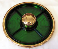 Paden City # 900 Cavalier Emerald-Glo Divided Tray