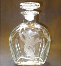 Paden City # 211 Spire Decanter with Daisy Etch