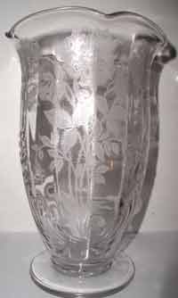 Tiffin #15360 Vase with Coronet Etch