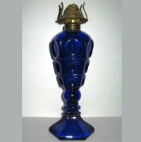 Westmoreland # 185 Cobalt Blue Oil Lamp