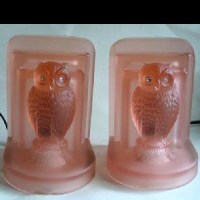 Westmoreland Owl Bookend Lamps