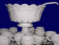 Westmoreland #1881 Paneled Grape Punch Bowl Set