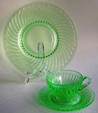 Westmoreland #1710 Spiral Plate and Cup and Saucer
