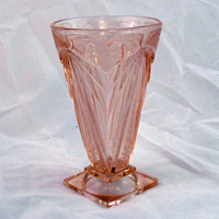 Indiana # 610 Pyramid Tumbler w/ Unknown Floral Etch