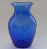 Indiana #1274 Spiral Cobalt Vase