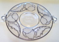 Indiana #1002 Plate w/ Unknown  Silver Decoration