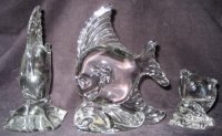 Heisey Fish Bookends and Match Holder