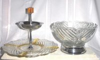 Farberware w/ Indiana Glass Inserts & Catalin Knob