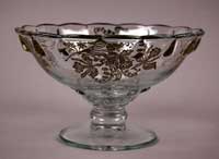 Indiana #1011 Teardrop Bowl with Silver Overlay