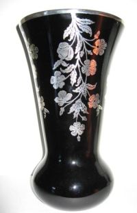 Unknown Silver Decoration on #402 Cambridge Vase