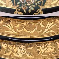 Unknown Gold & Enamel Decoration on Duncan & Miller Bowl