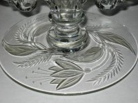 Unknown Cutting on Heisey Trident Candleholders