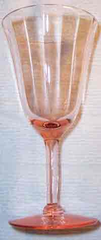 Unknown Pink Wine Glass